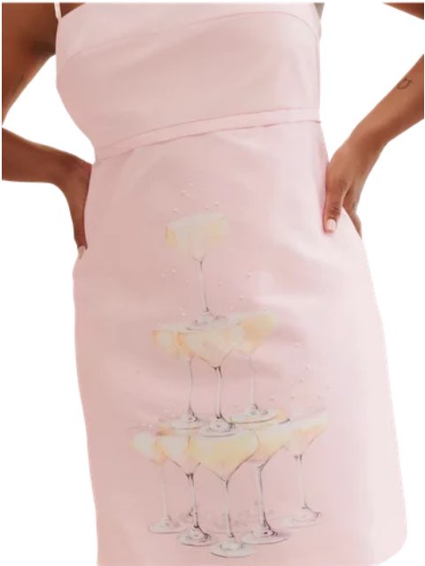 Pink Printed Mini Dress