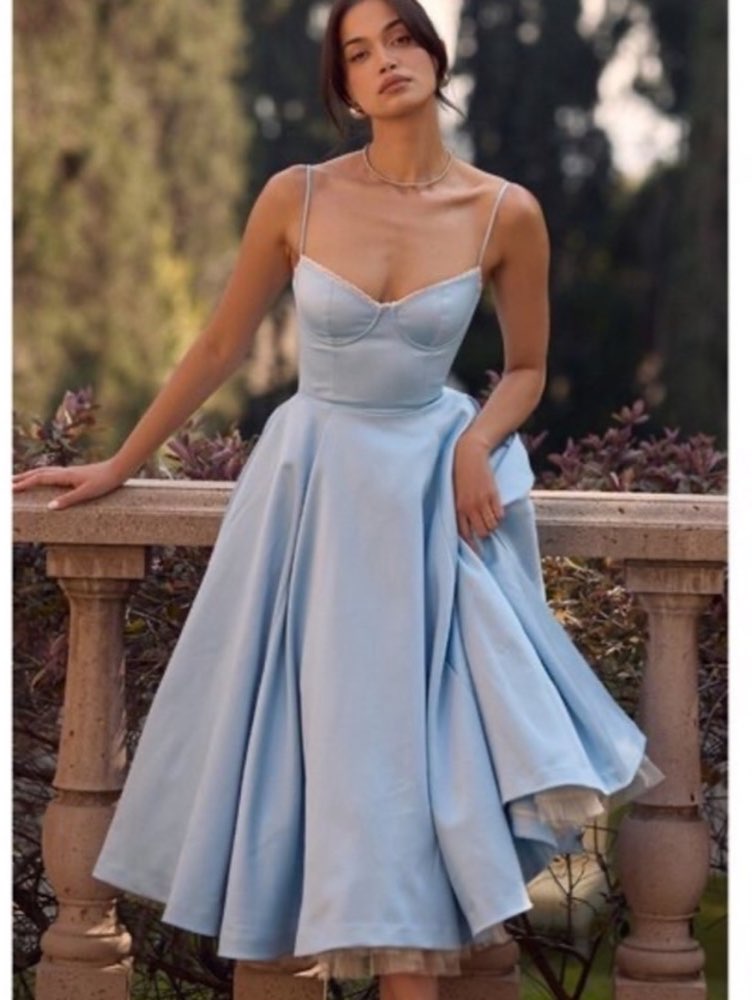 Light Blue Midi Dress