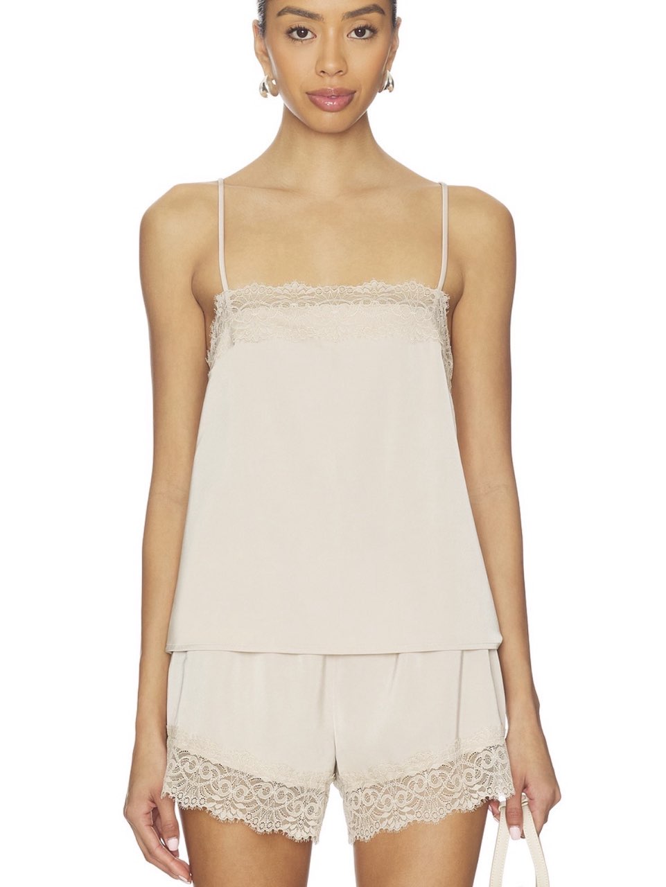 Lace Trim Cami and Shorts Set