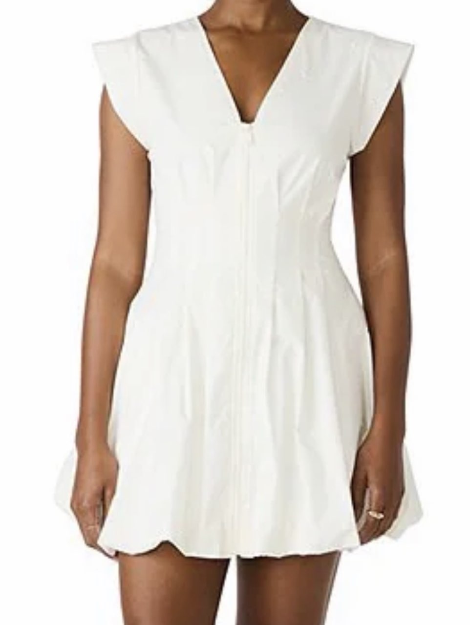 white pearl mini dress