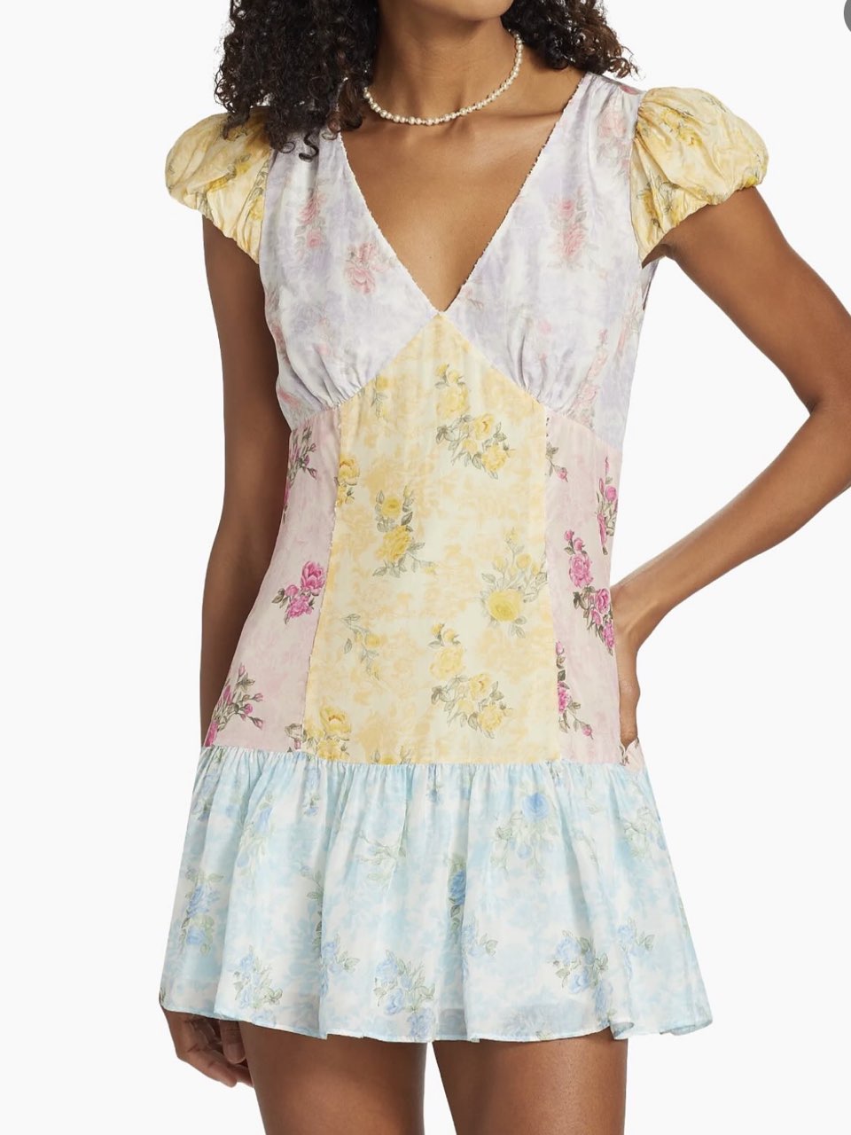 Multicolor Russ mini dress