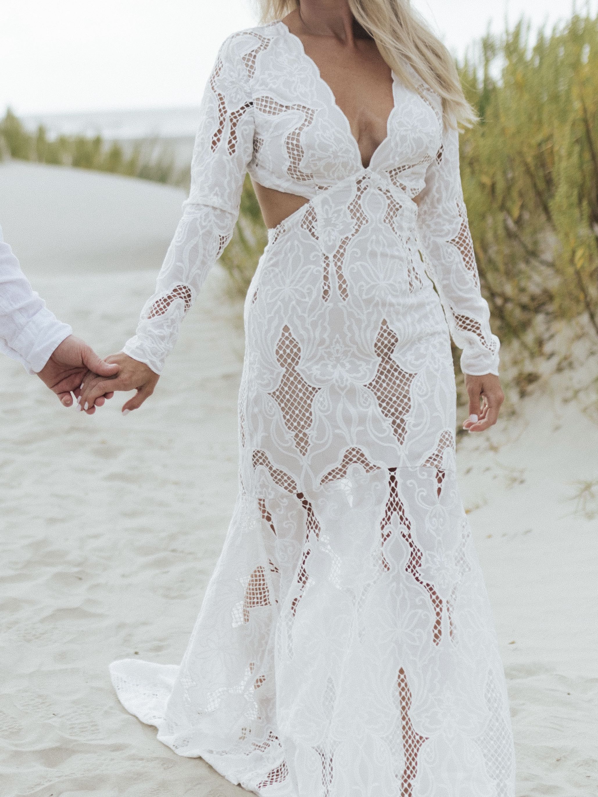 White Lace Maxi Dress