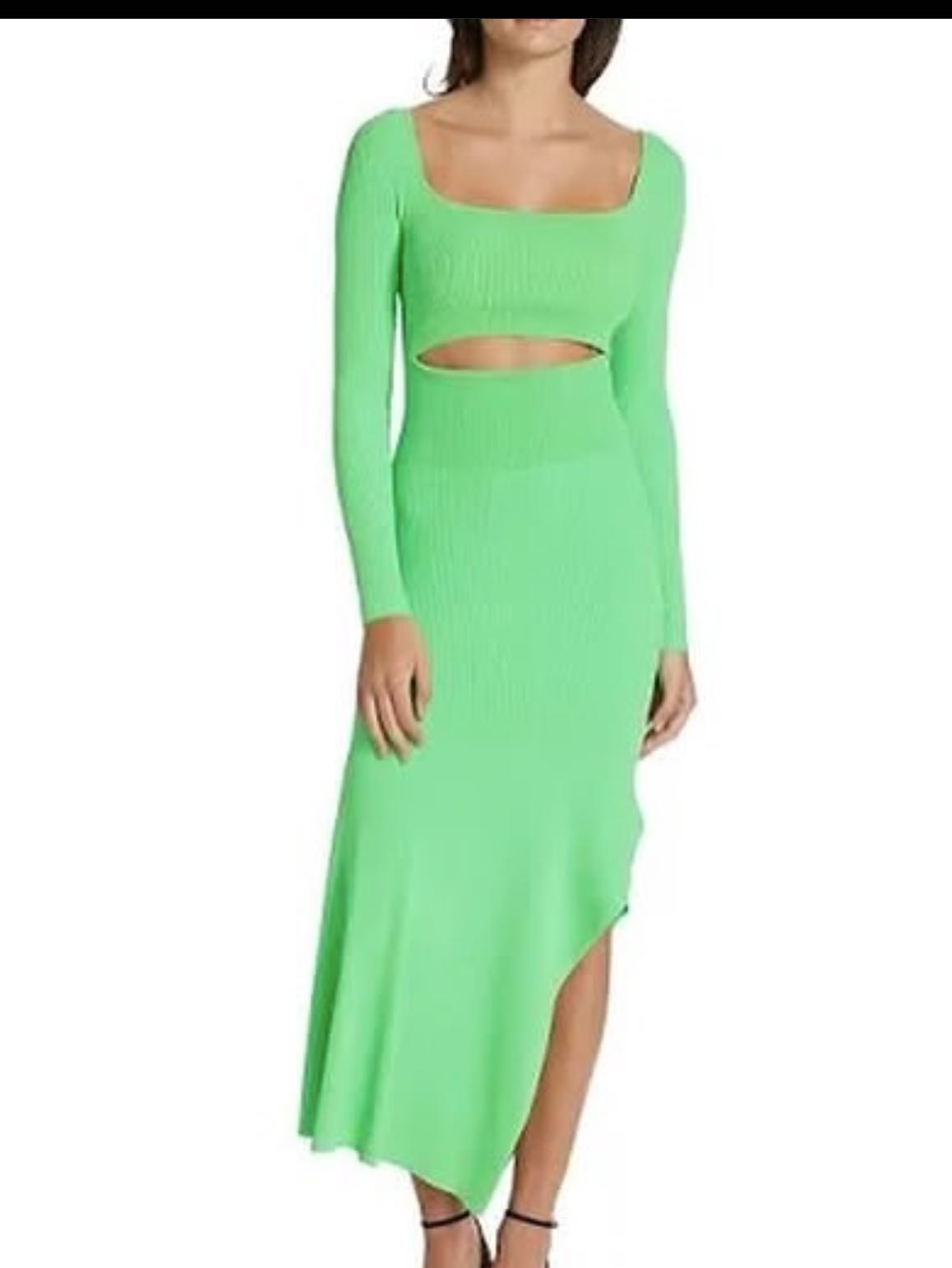 Green midi dress