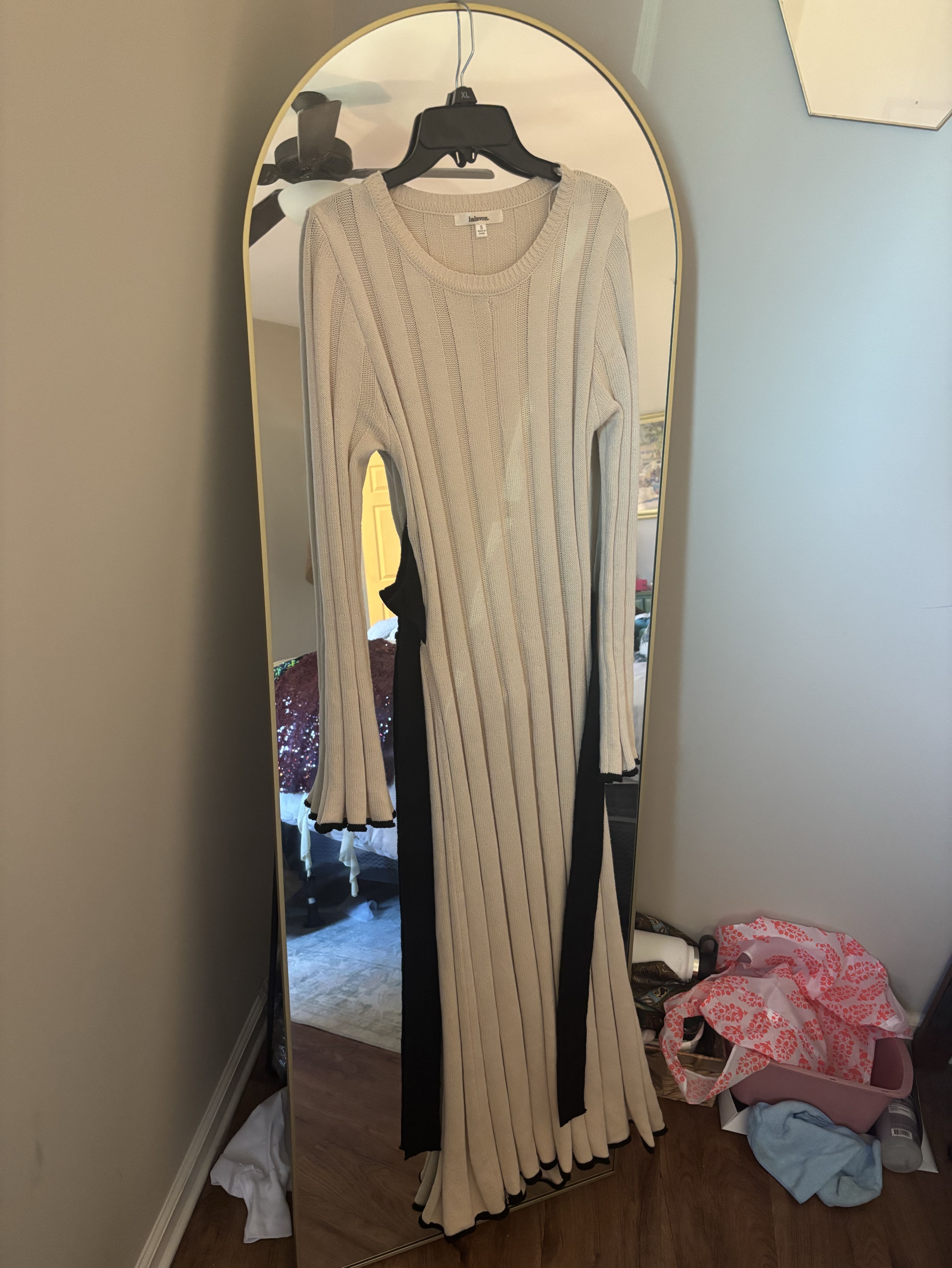 Open back sweater dress
