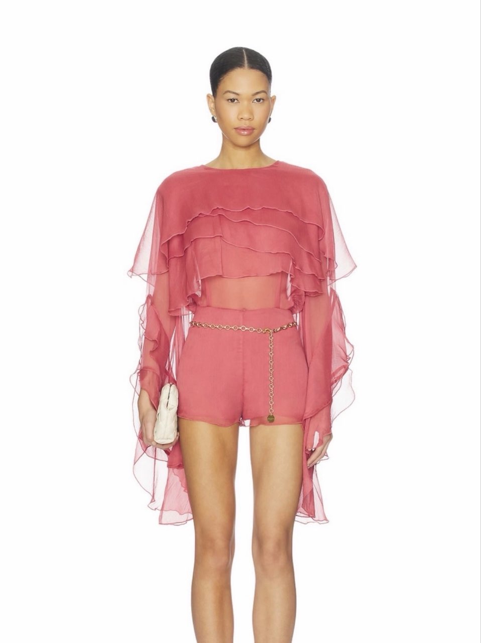 Bardot Pink Playsuit