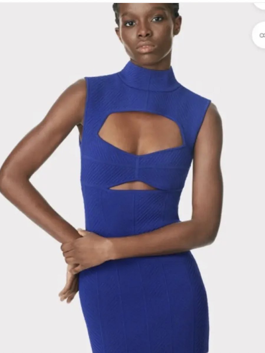 Royal Blue Cutout Bodycon Dress