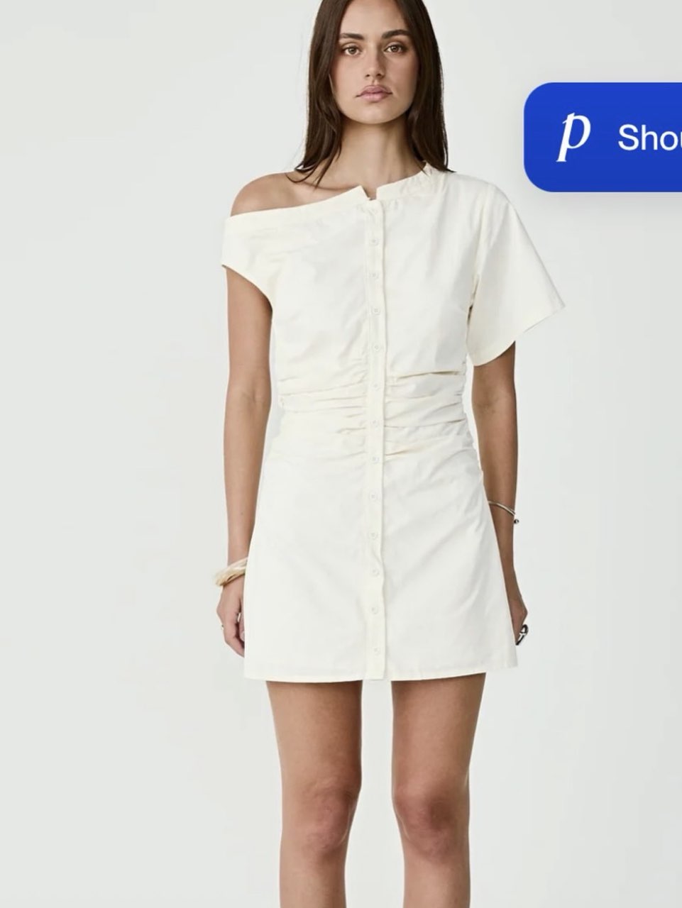 Charcoal off white dress