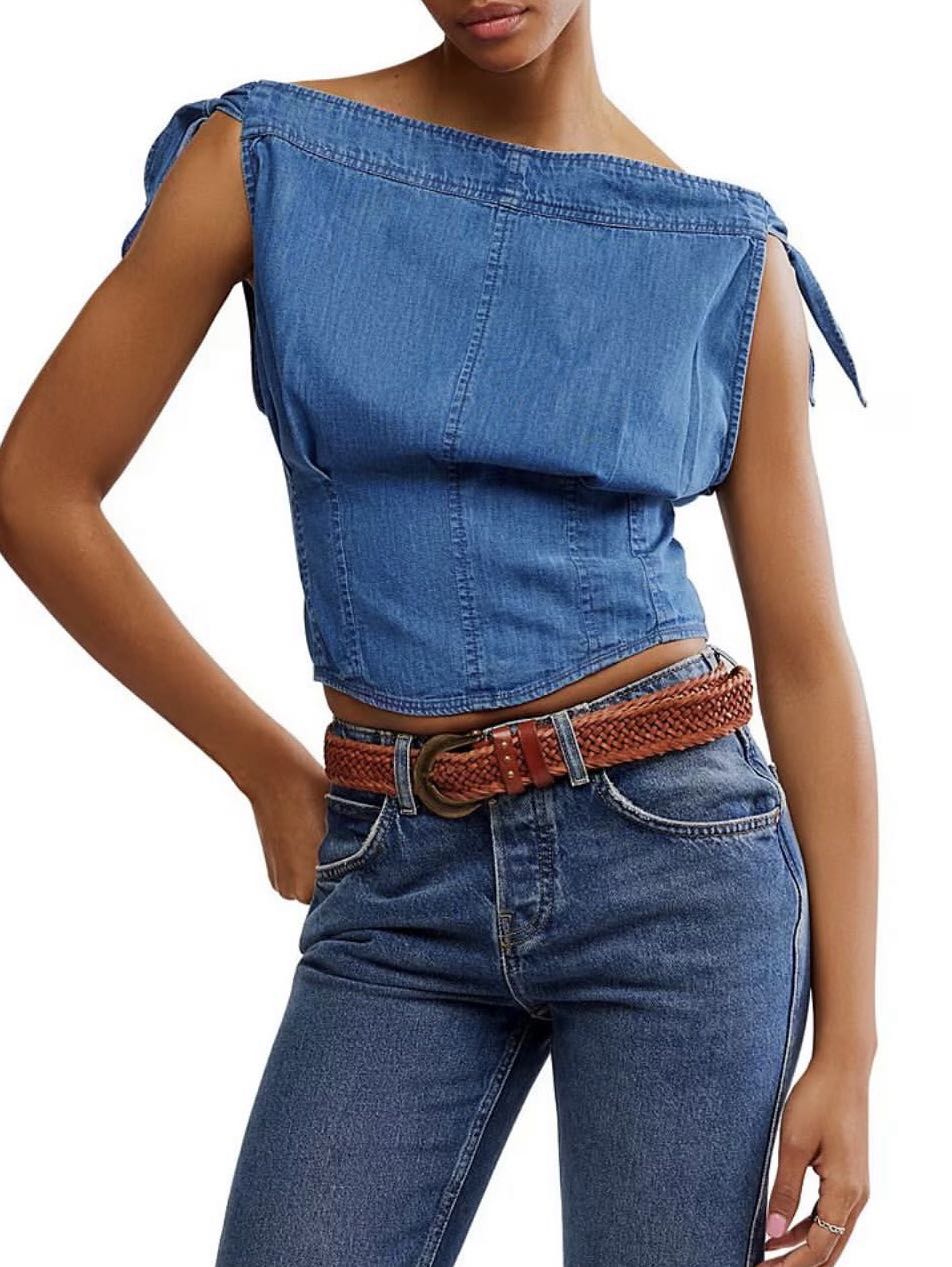 Free People Denim Top