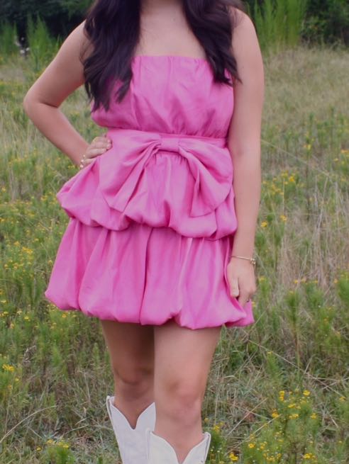 Pink Bow Bubble dress