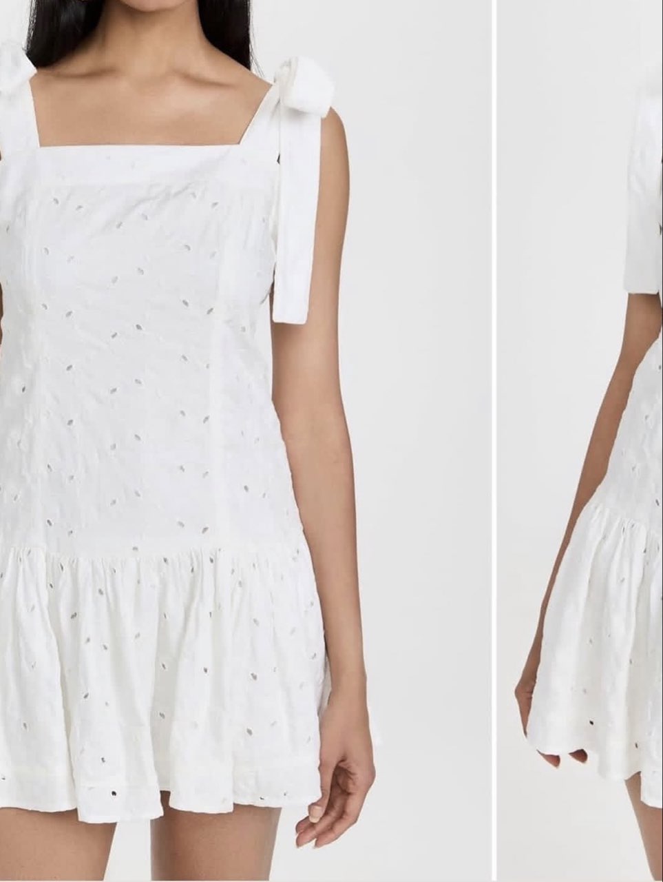 White Eyelet Mini Dress