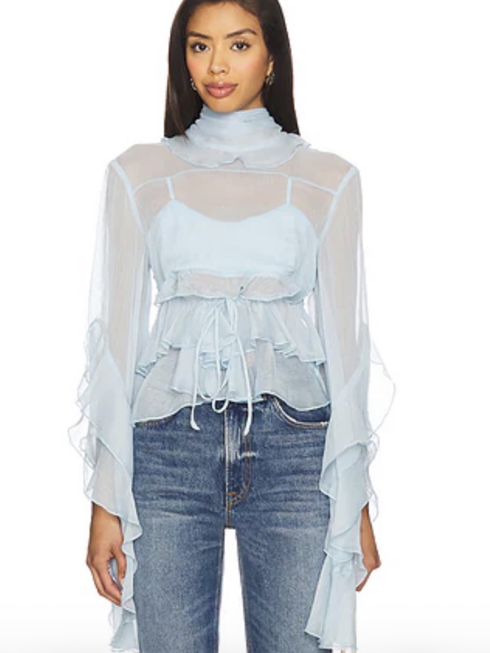bardot ruffle top