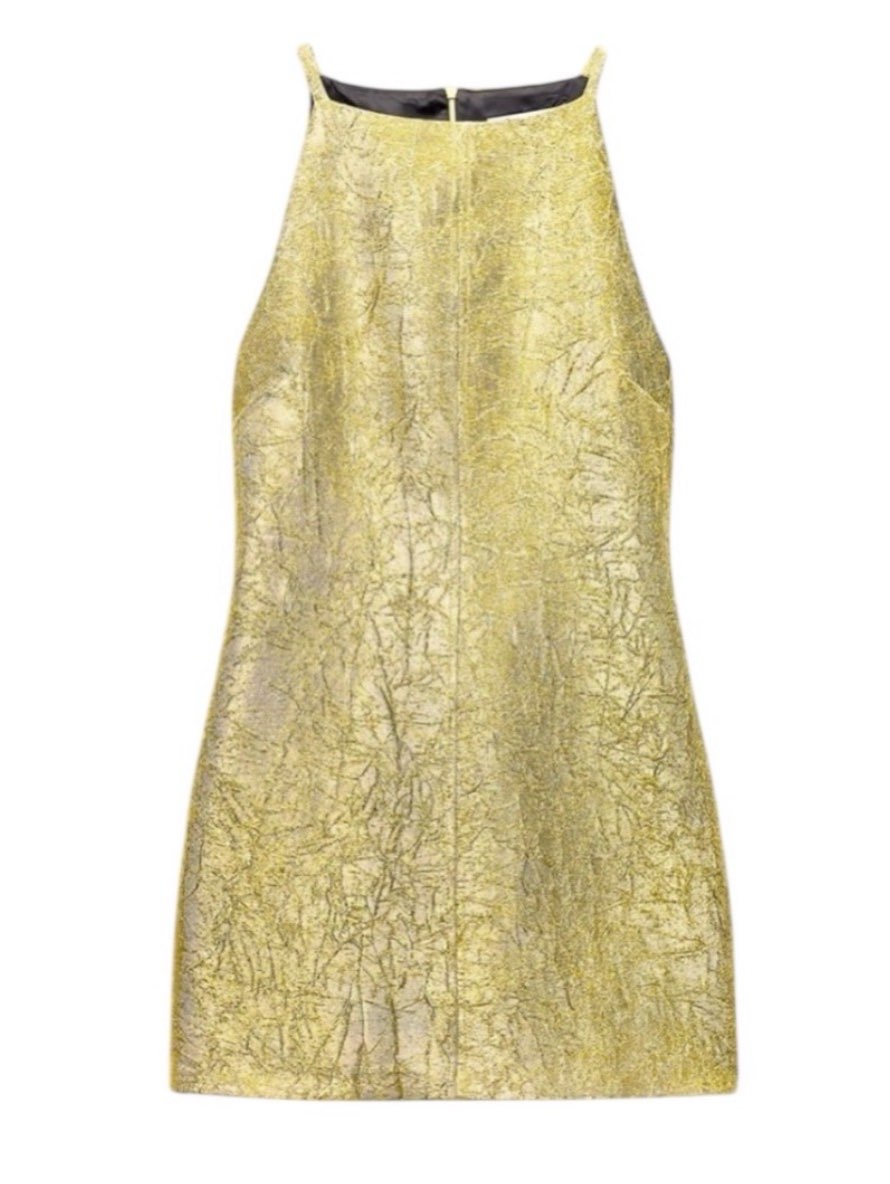 Zara Gold Shiny Mini Dress