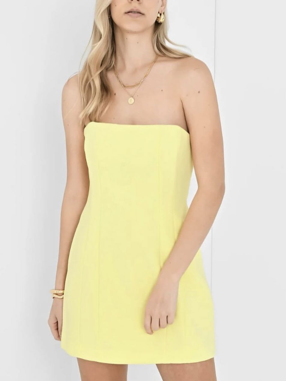 ALC Citrine Strapless Mini Dress