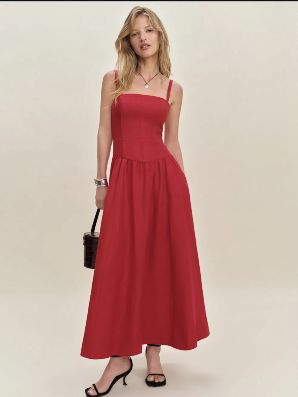 Reformation katarin dress in lipstick