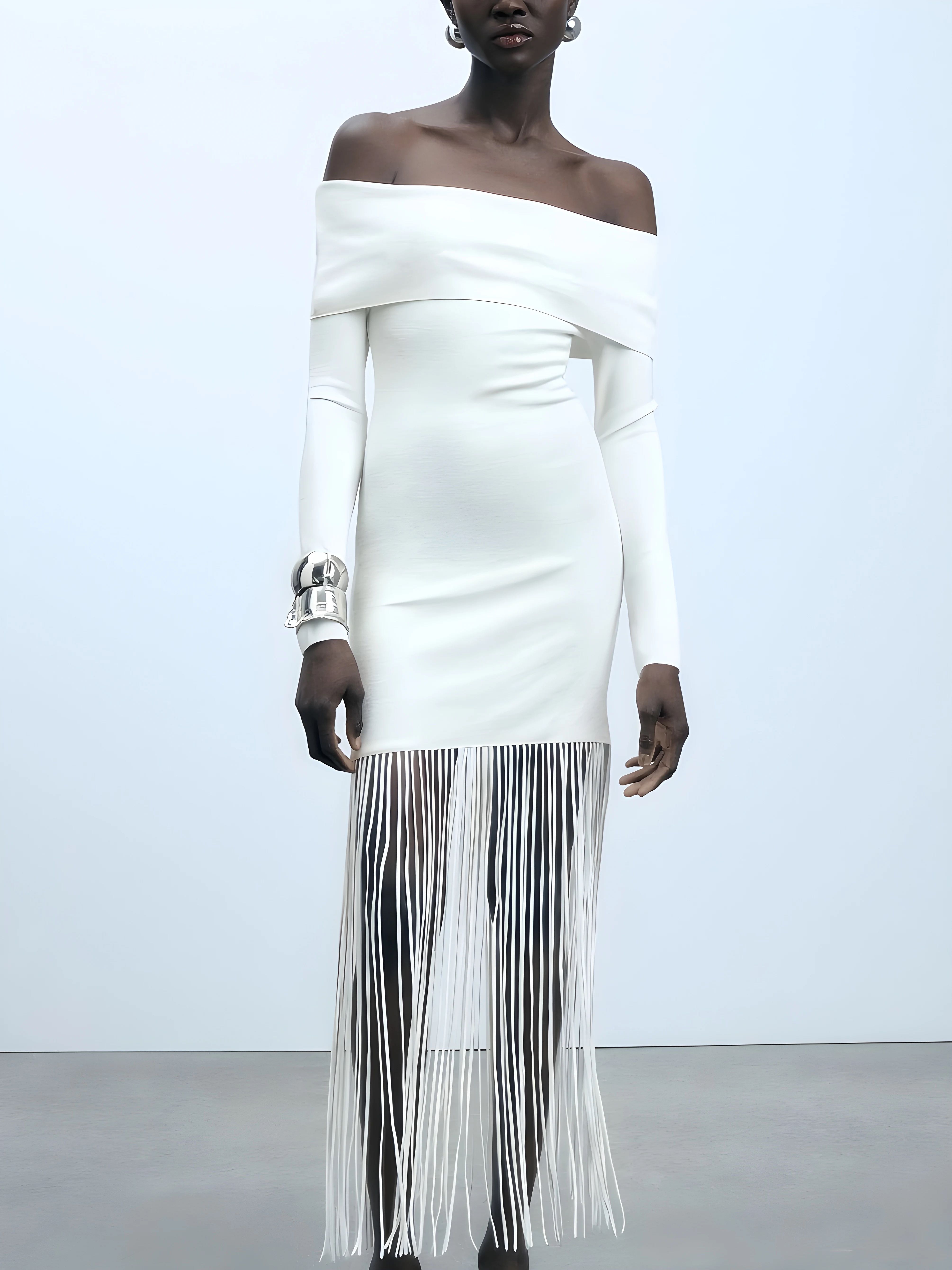 Zara Midi Fringe Dress