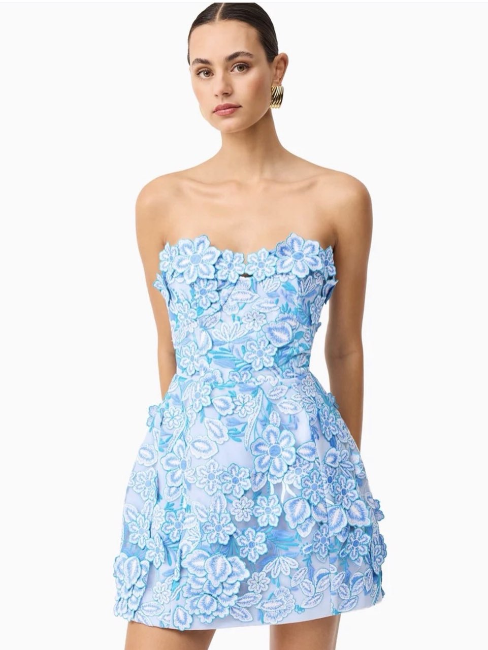 Floral Strapless Mini Dress