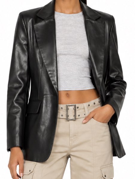 jocelyn leather jacket black
