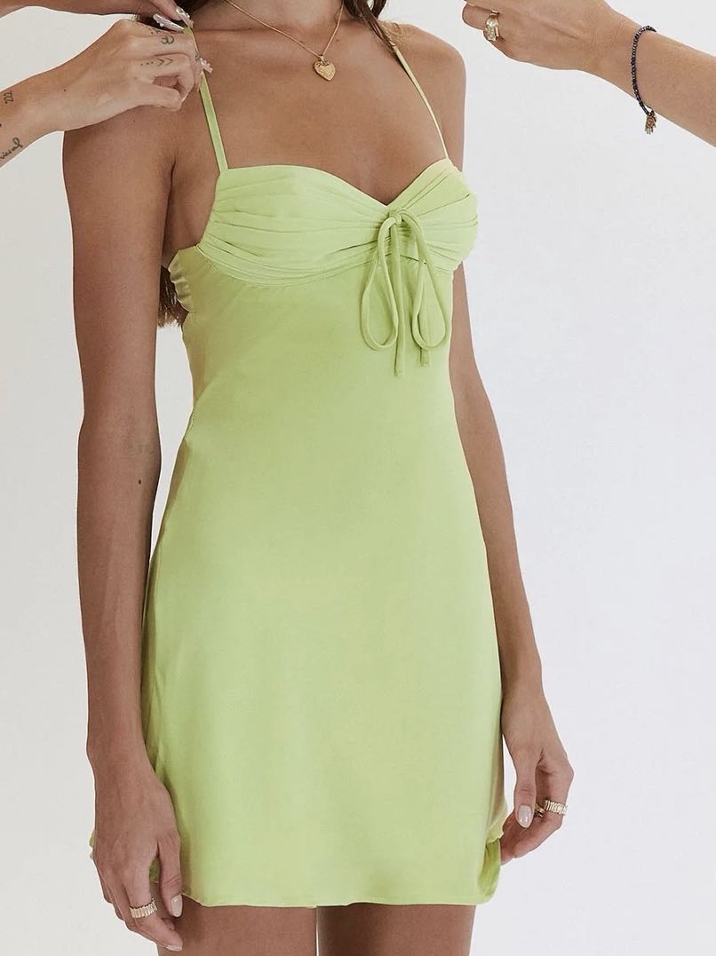 Lime Green Mini Dress