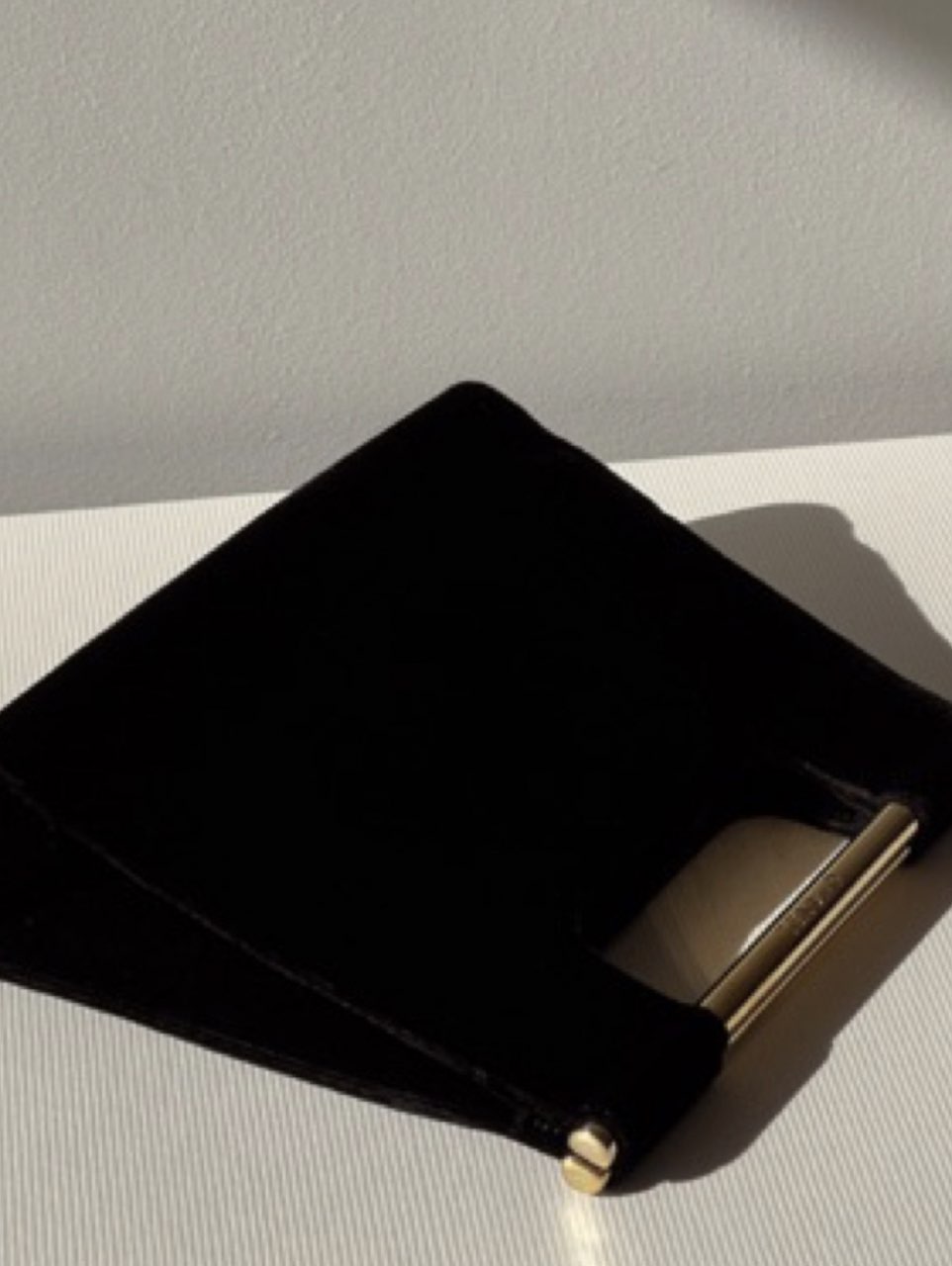 Black Velvet Top-Handle Clutch Bag