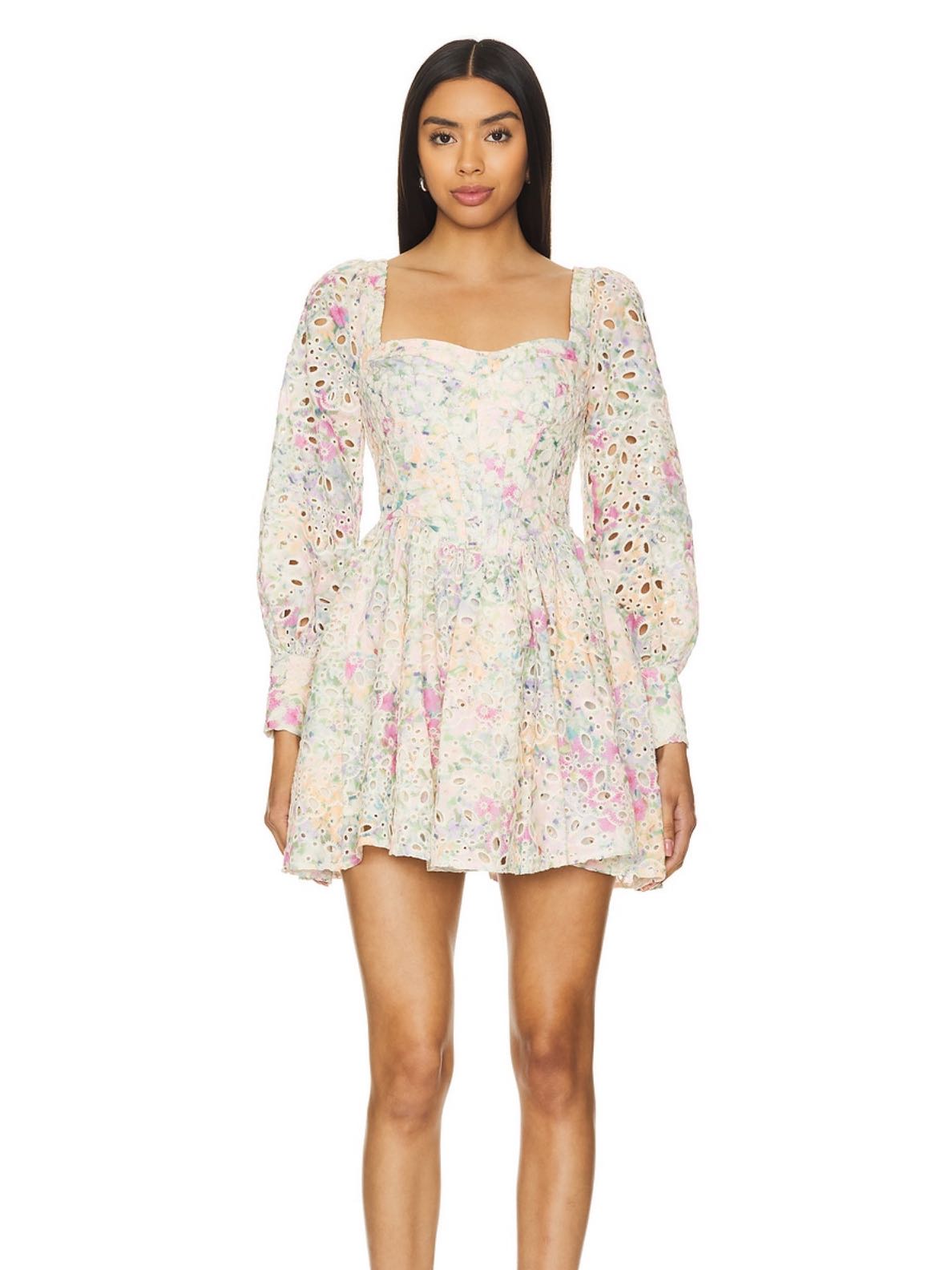 Bardot Lila Flounce Mini Dress