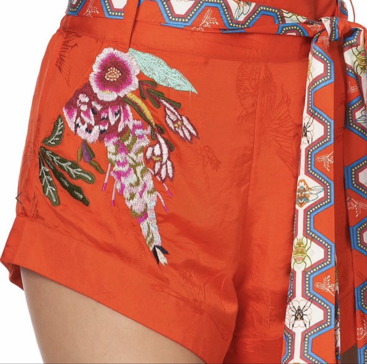 Tie Detail High Cut Shorts
