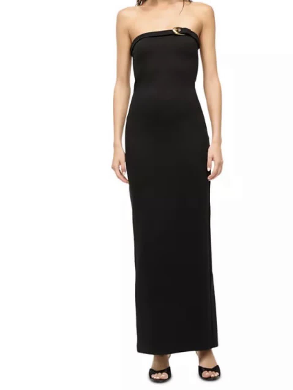 Strapless Black Maxi Dress