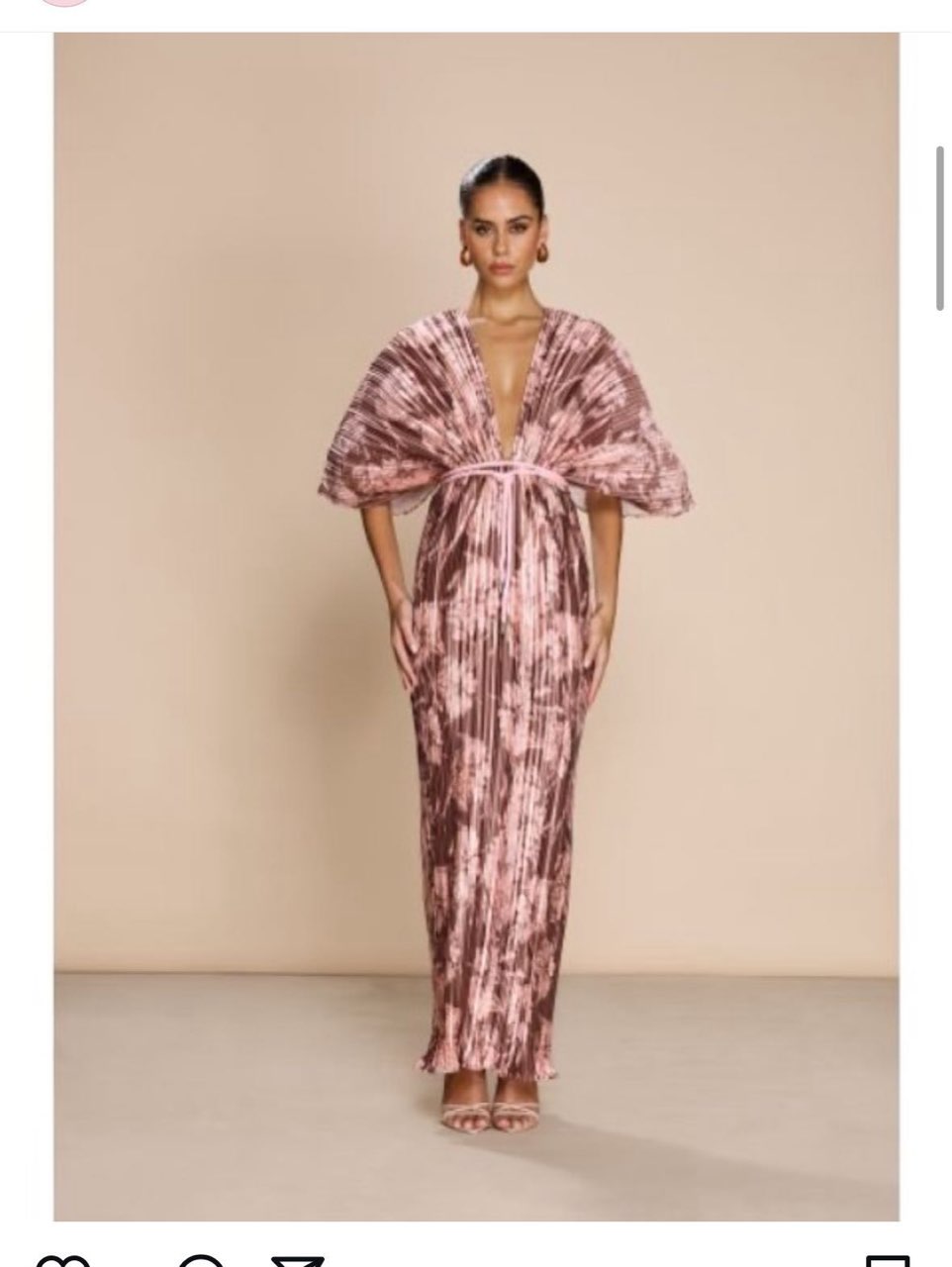 Pleated Belted Midi Dress