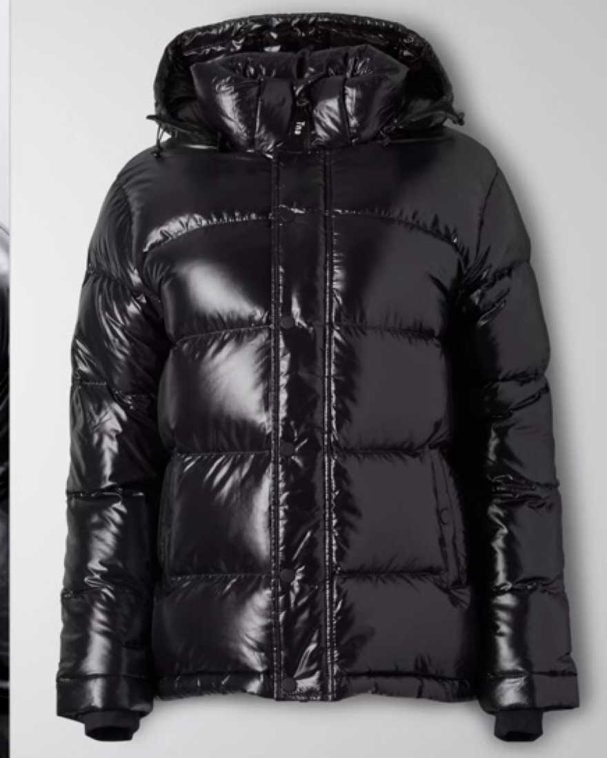Aritzia black Glossy Mega Puff