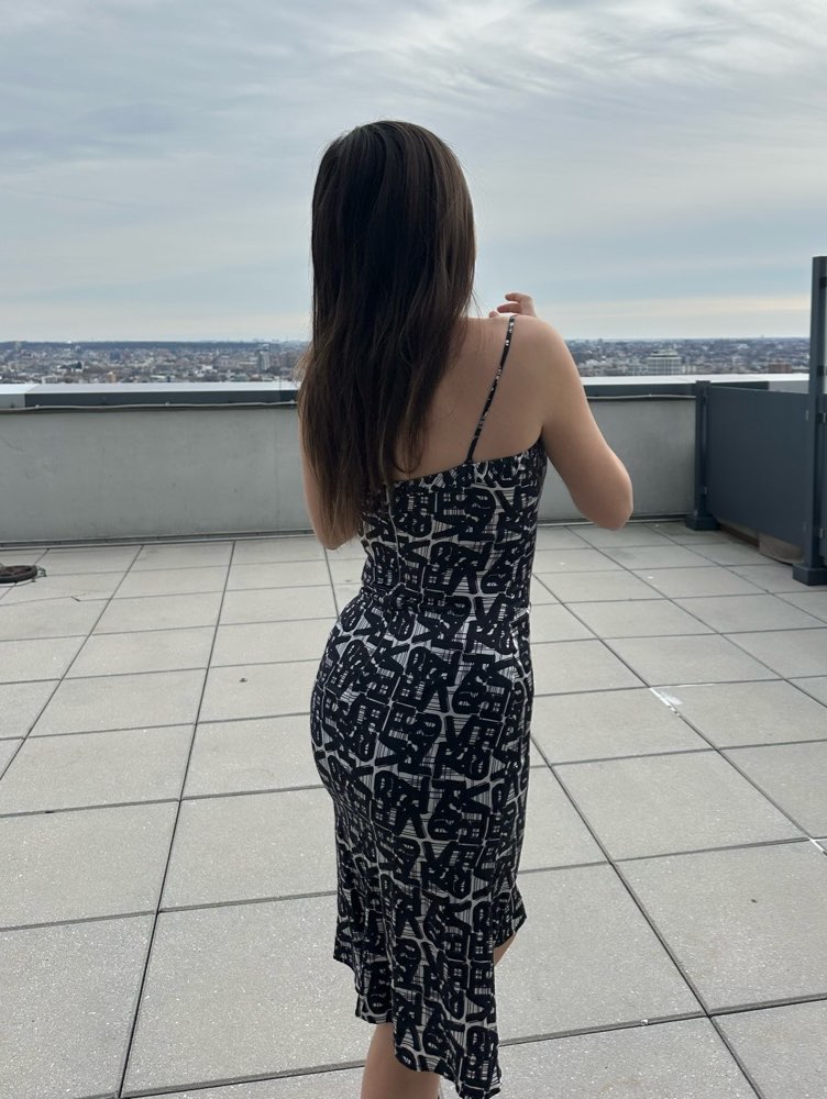 Versace Jeans Couture Logo Print Midi Dress