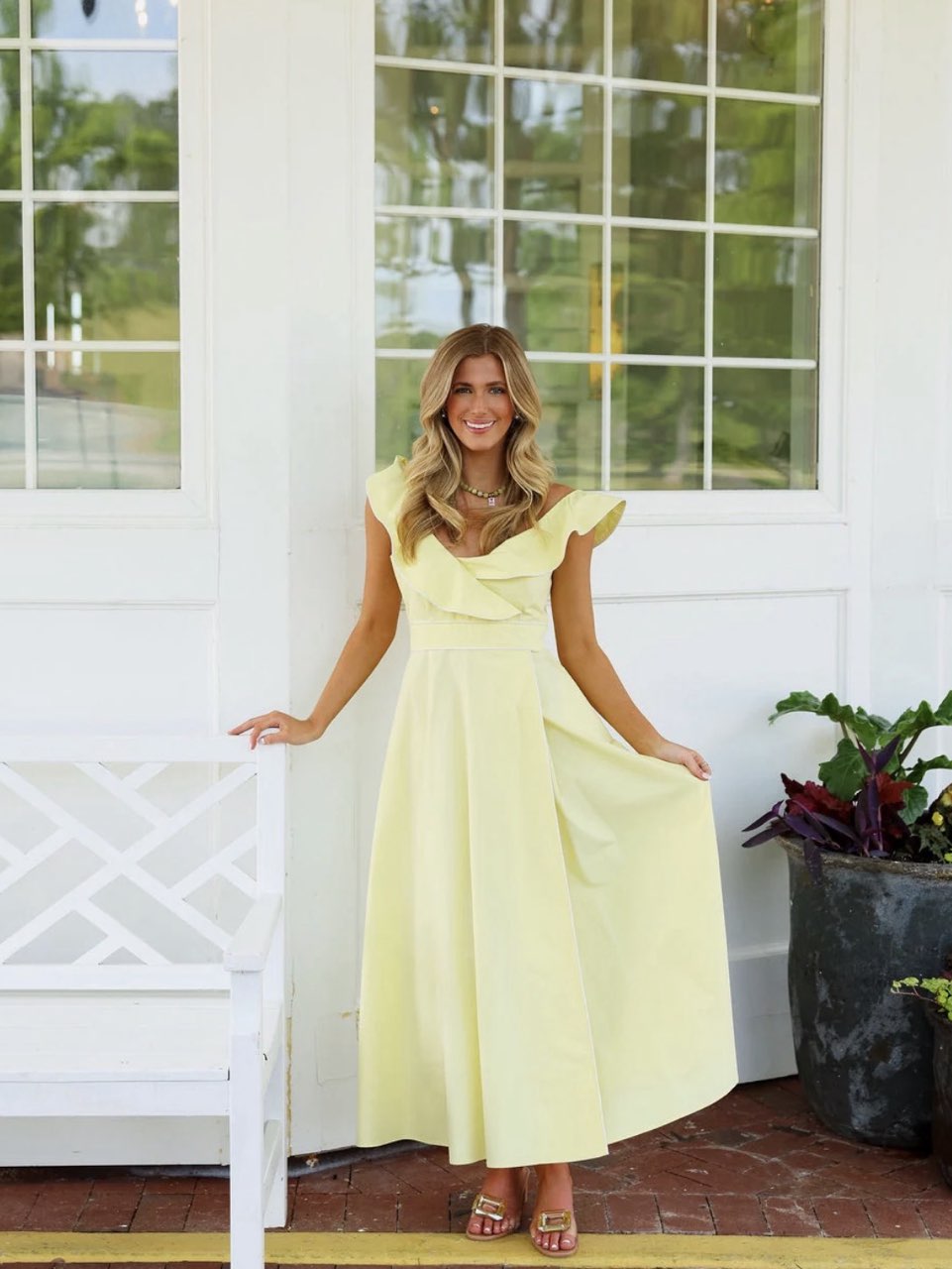 Anna Bleu dress - yellow