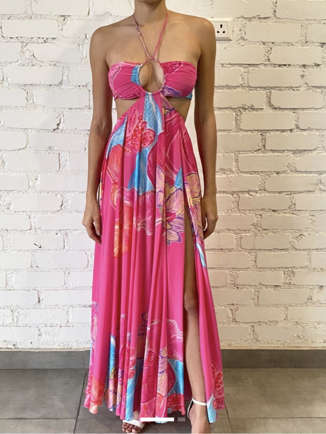 Floral Cutout Maxi Dress