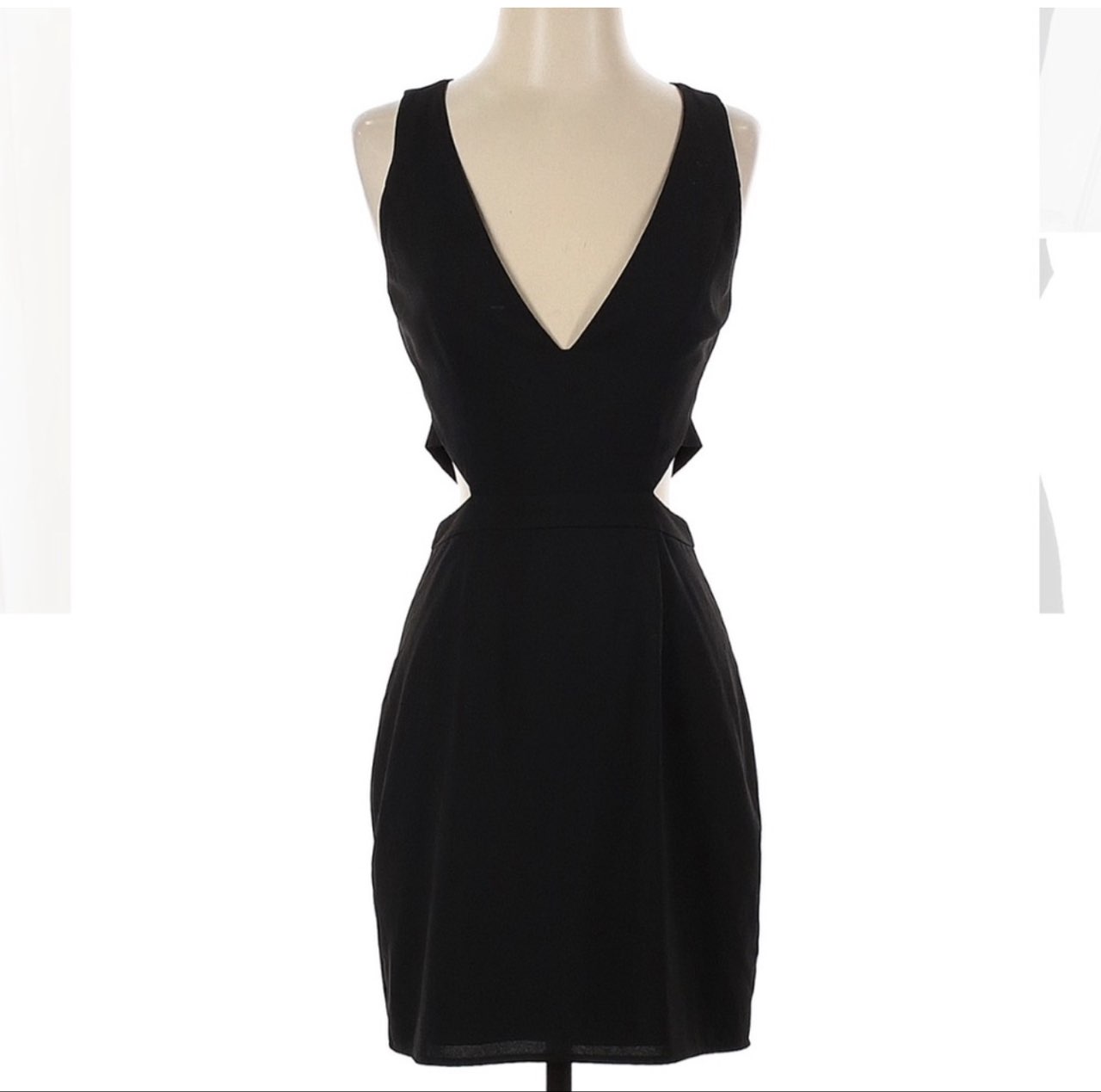 Black Cutout Cocktail Mini Dress
