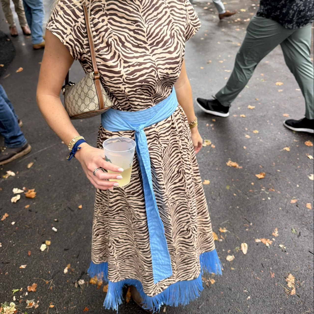 Darling loungewear The Donna Maxi Blue Fringe Dress