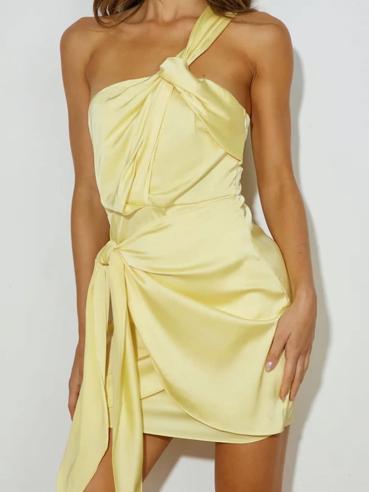 Yellow cocktail dress