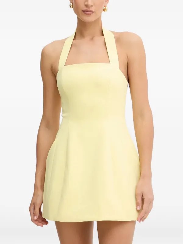 Light Yellow Nevelle hourglass halterneck dress