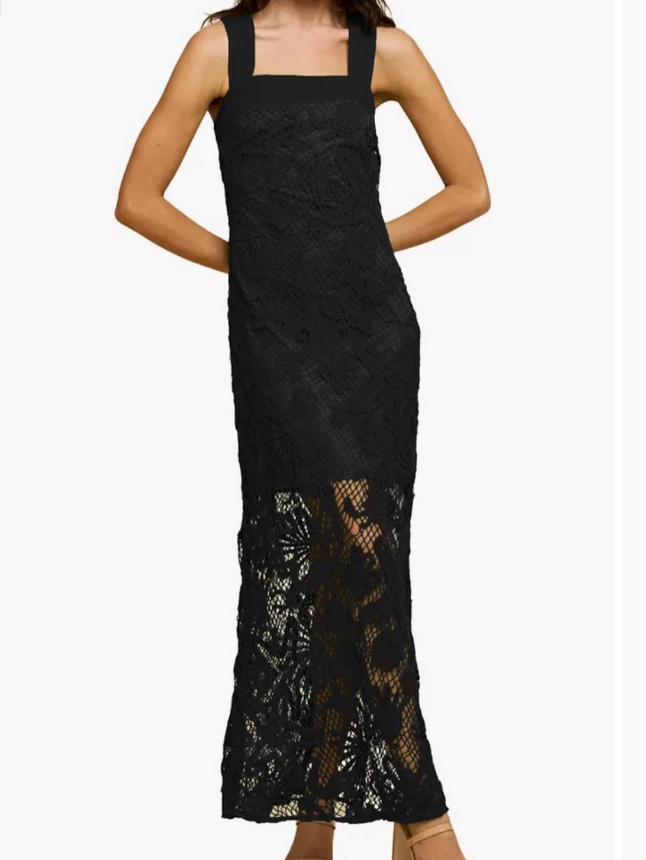 Black Lace Maxi Dress