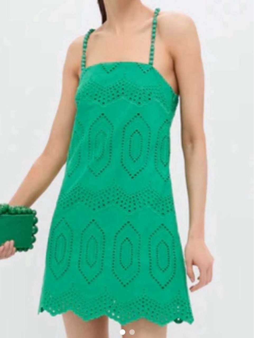 Emerald green mini dress