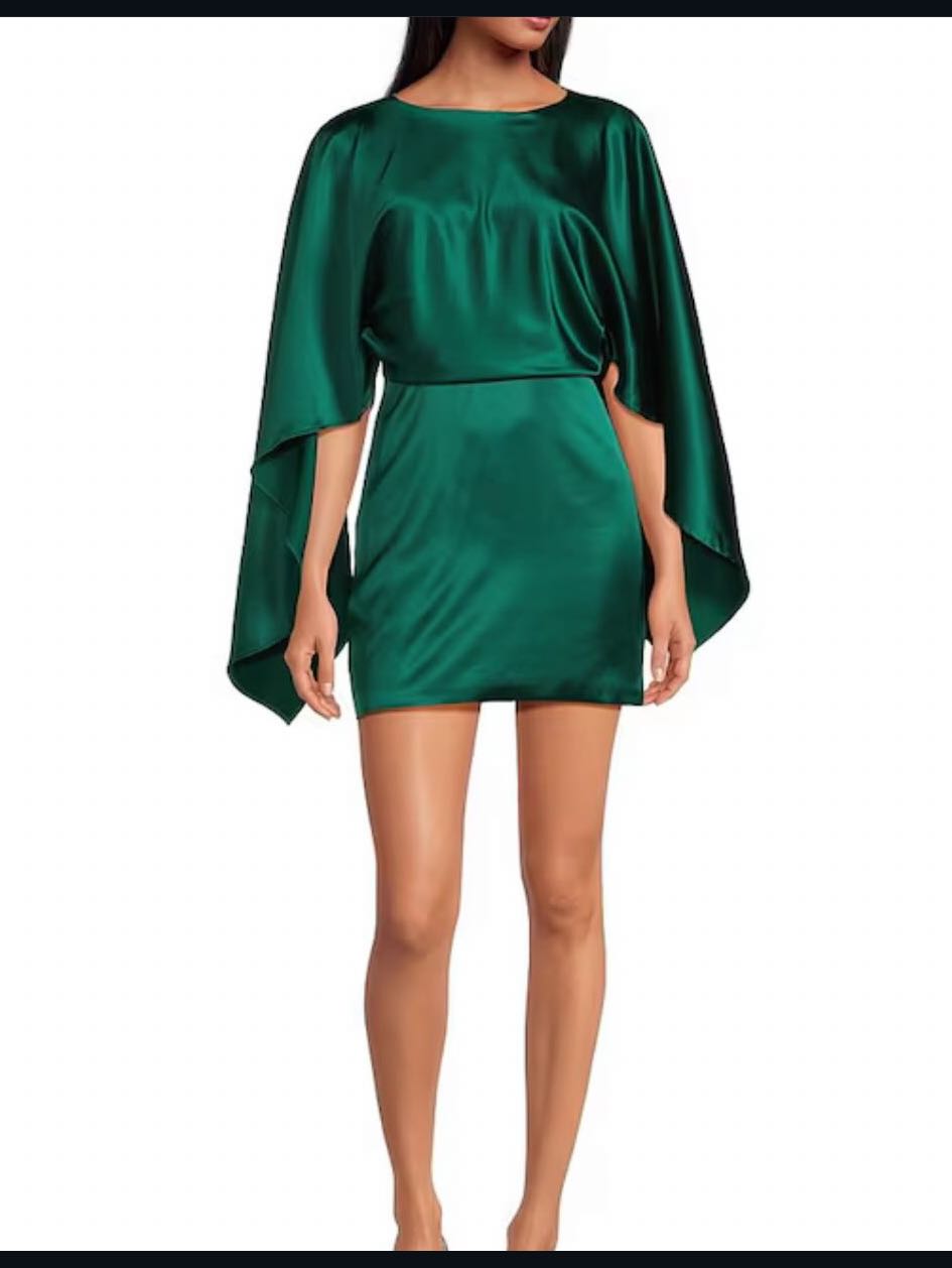 Line & Dot Green Mini Dress