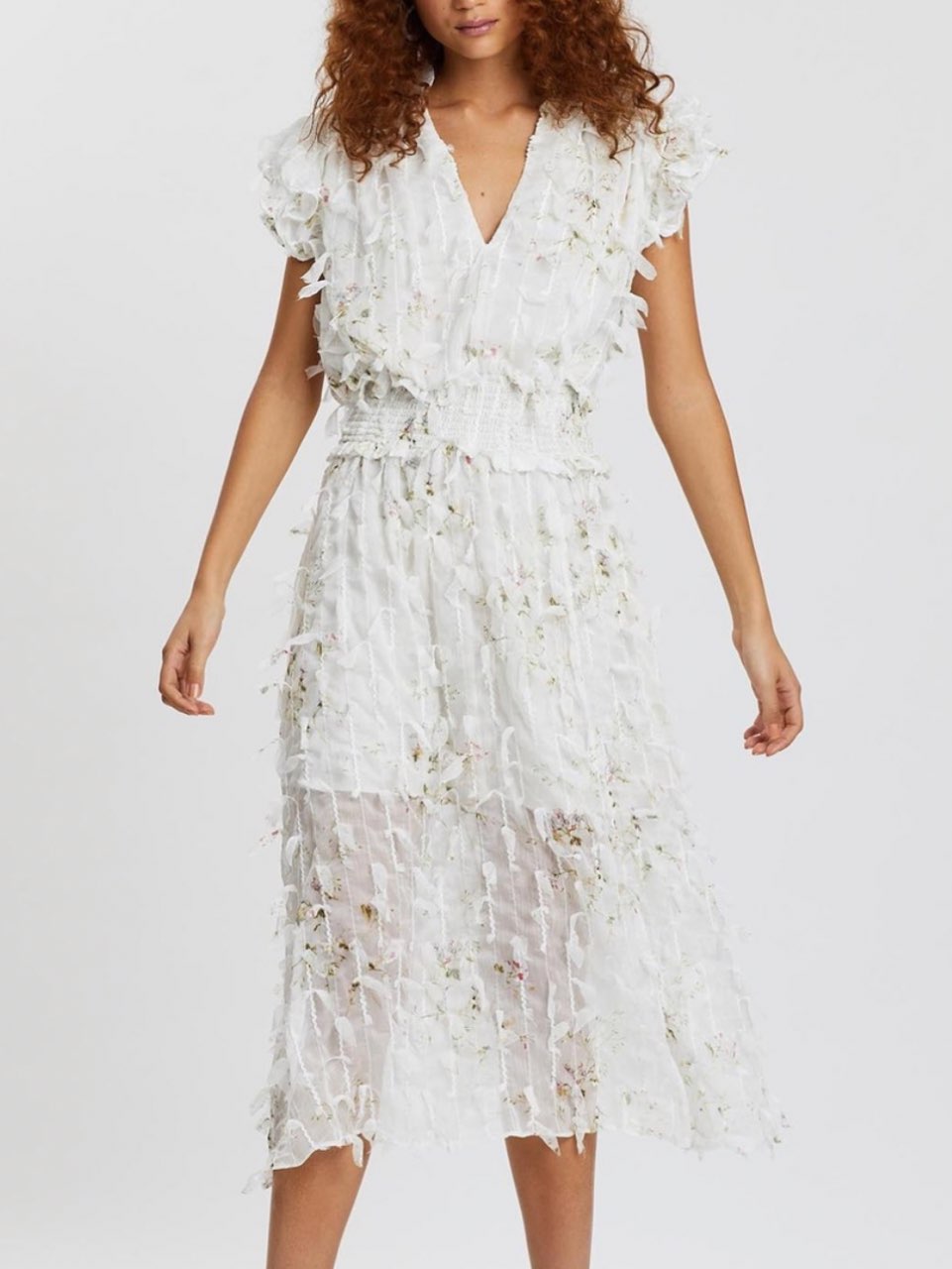 Elliatt White Floral Midi
