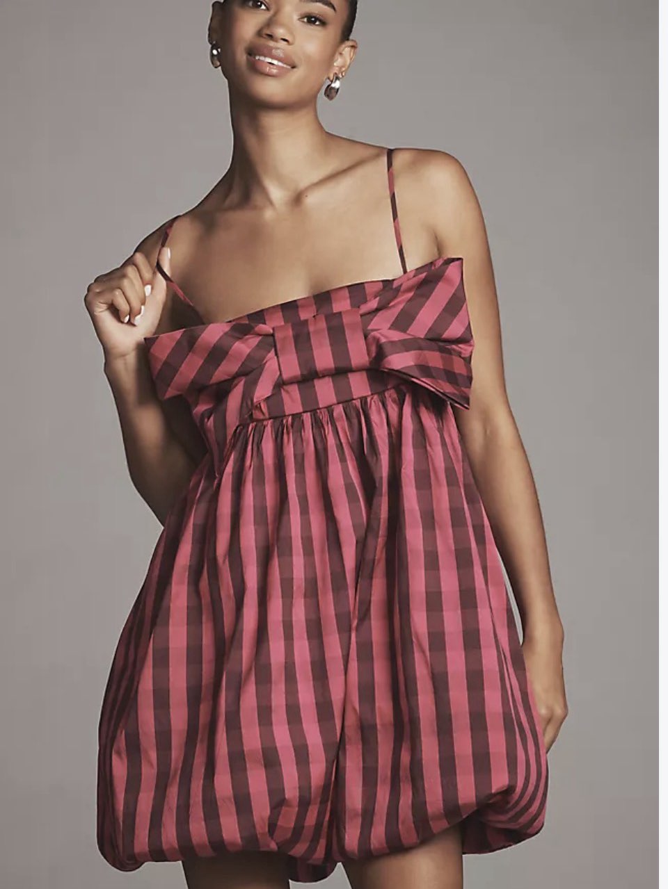 Maeve bubble bow mini dress