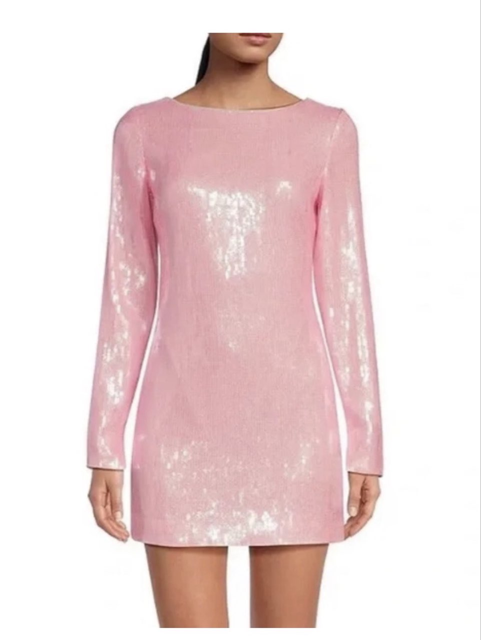 Pink Sequin Mini Dress