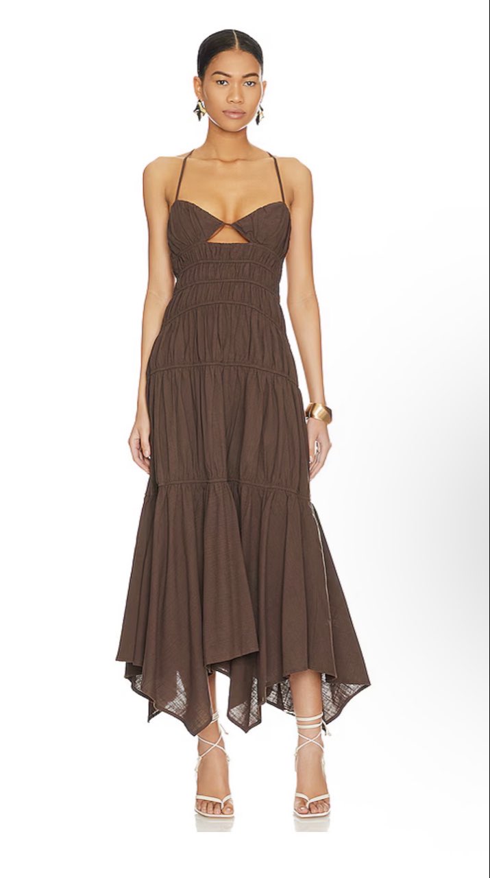SNDYS Tahlia Dress in Chocolate