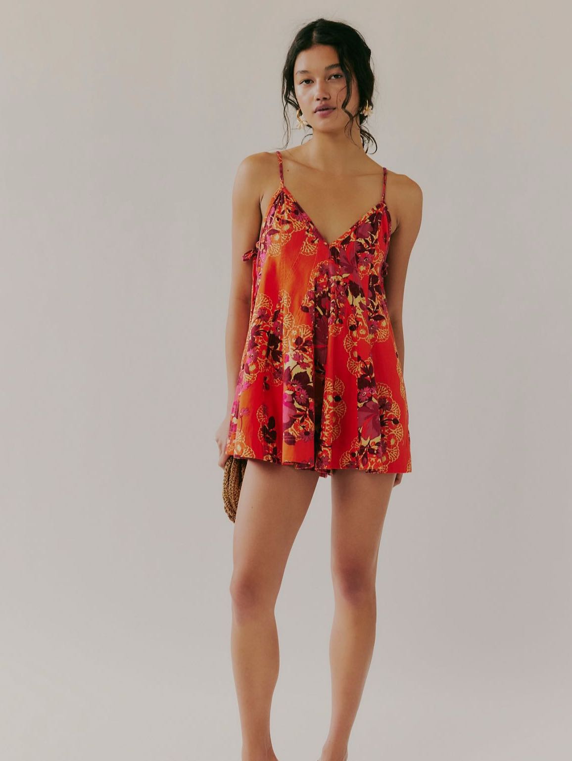 Orange Free People Romper