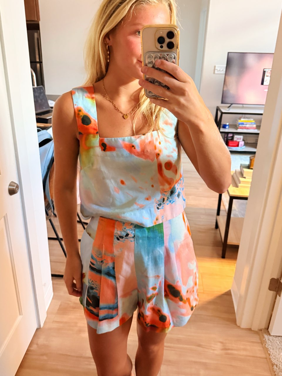 Hunter Bell Abstract Print Tank Top & Shorts Set