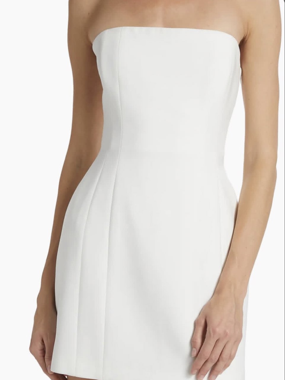 White Strapless Mini Dress
