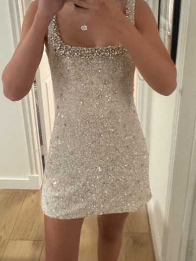 Embellished Sequin Mini Dress