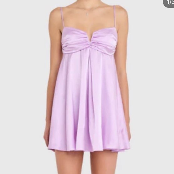 Amanda uprichard Lavender Satin Mini Dress