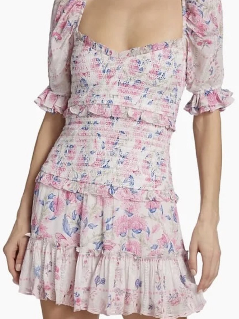 Floral Smocked Mini Dress