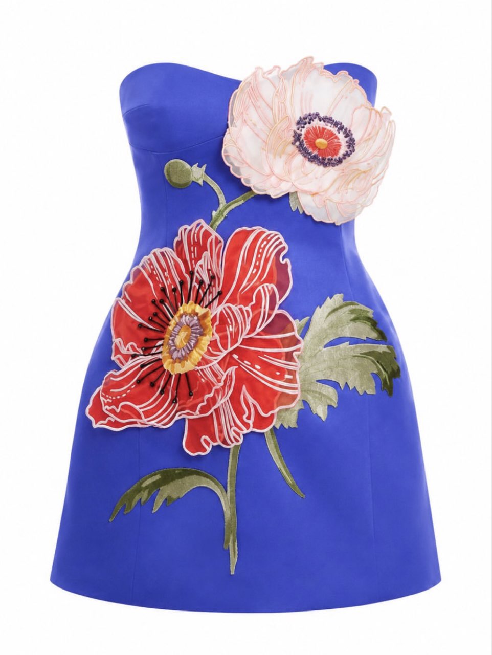 Floral Strapless Mini Dress