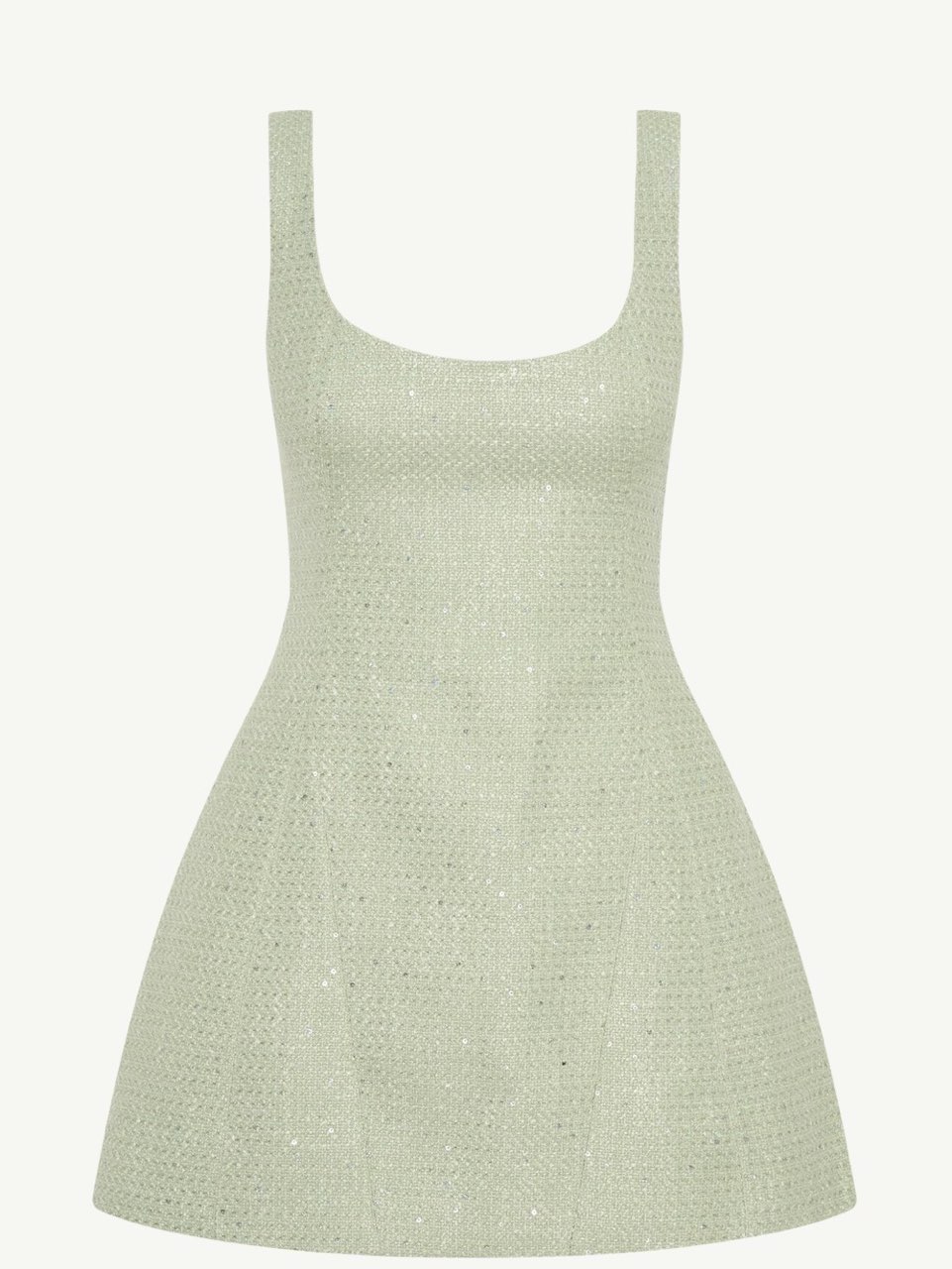 Tweed mini dress- pastel green